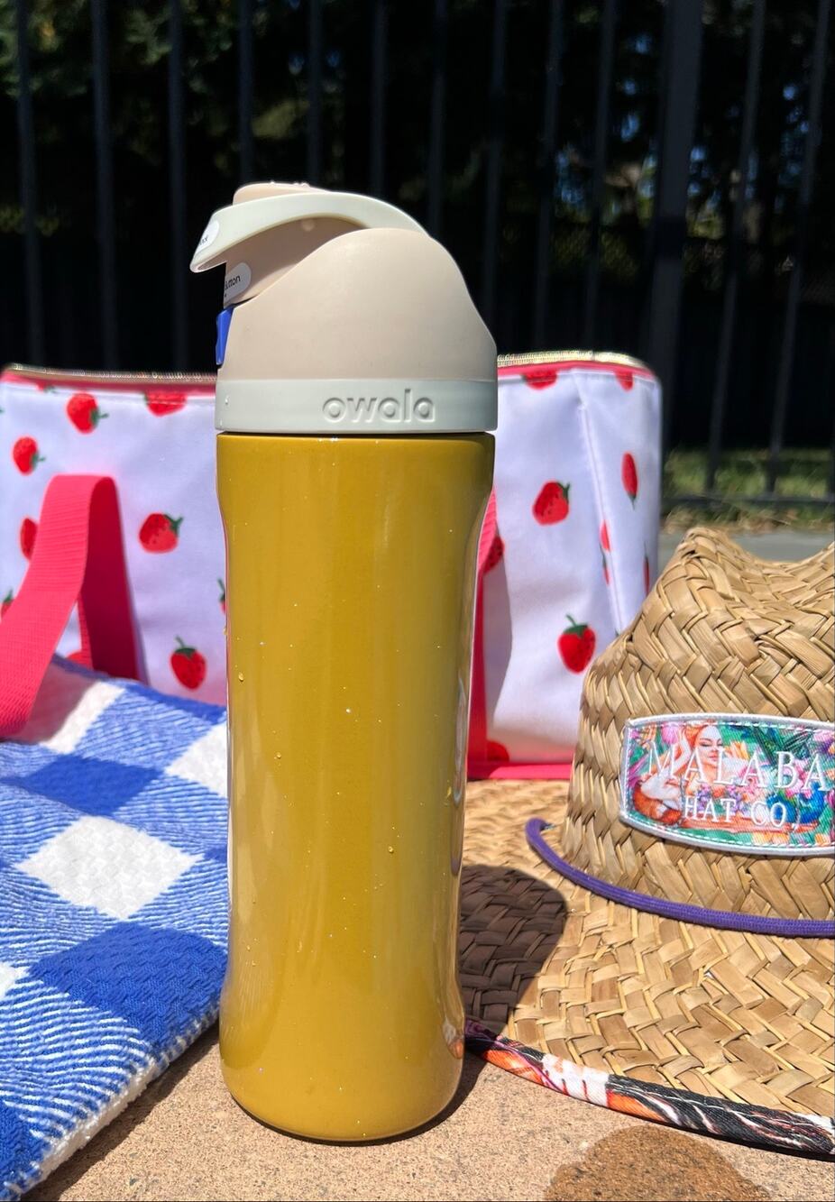 Custom Owala FreeSip 24oz Razzle Dazzle Sparkle Powder Coated Water Bottle